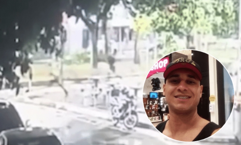 Veja momento em que motoqueiro tem encontro com a morte após perseguição