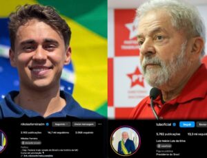 Deputado Nikolas Ferreira ultrapassa Lula em número de seguidores no Instagram