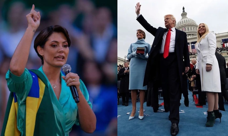 Michelle vai representar Bolsonaro na posse de Donald Trump nos EUA; veja vídeo