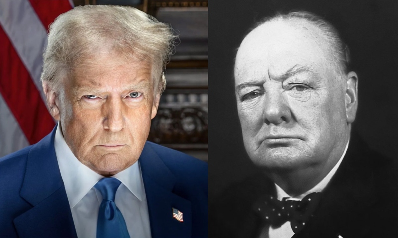 “Olhar da Guerra”: Trump divulga foto oficial como 47º Presidente dos EUA e internet faz comparação com Winston Churchill