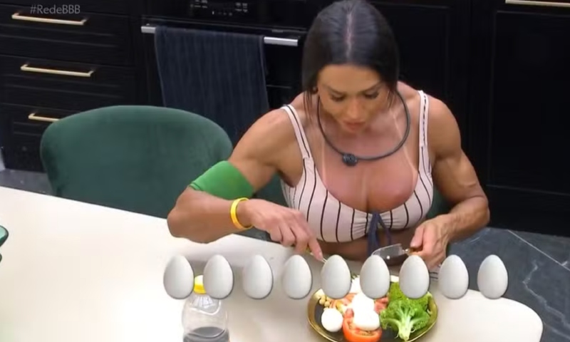 “Gracyanne sem ovos!”: participantes do BBB 25 se juntam para doar o alimento à musa fitness na xepa