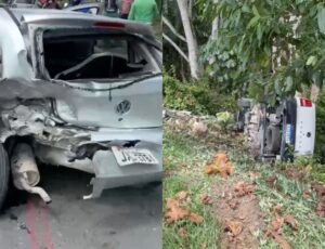 Acidente gravíssimo no bairro Novo Aleixo deixa homem preso às ferragens; veja
