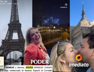 Viagens internacionais, salários exorbitantes e cargos acumulados: Akerna Corado, mulher do dono do Blog Imediato, vive um estilo de vida bancado pelo povo