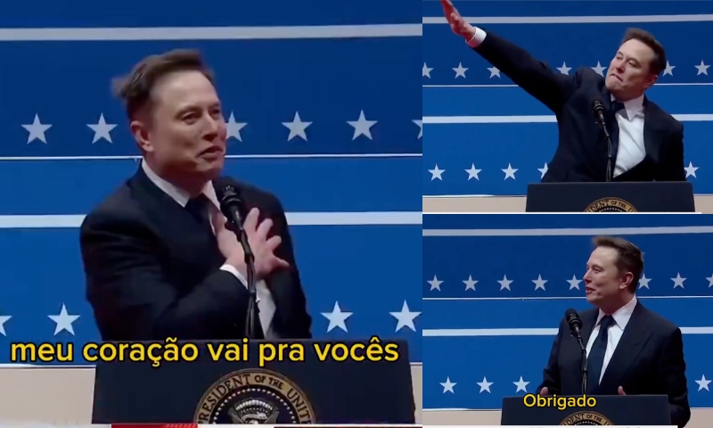Elon Musk rebate acusações de “saudação n4zista” e escancara Fake News da mídia; veja vídeo