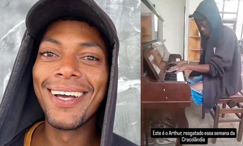 Jovem resgatado da Cracolândia toca piano de forma magnífica: ‘Um verdadeiro gênio!’; veja vídeo