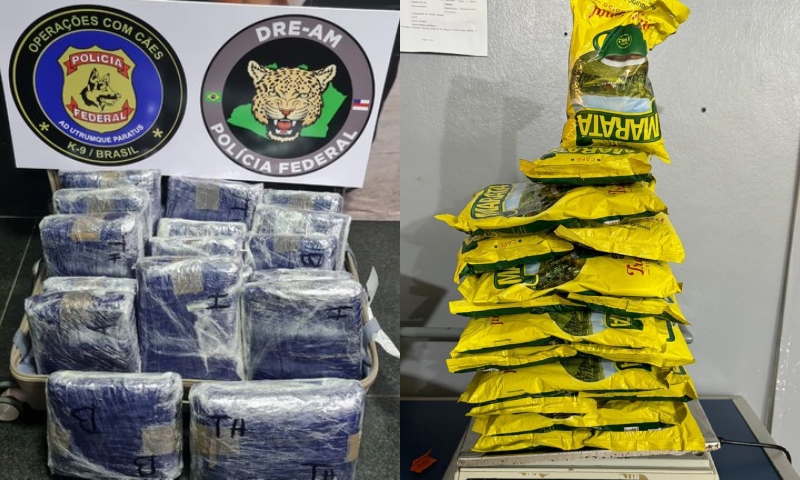 Polícia Federal apreende 7kg de drogas dentro de pacotes de café em aeroporto no Amazonas