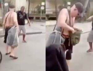 Homem gera revolta dos vizinhos ao passear com a mãe morta em cadeira de rodas; veja vídeo