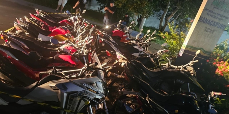 Operação policial apreende 21 motocicletas adulteradas em Manacapuru