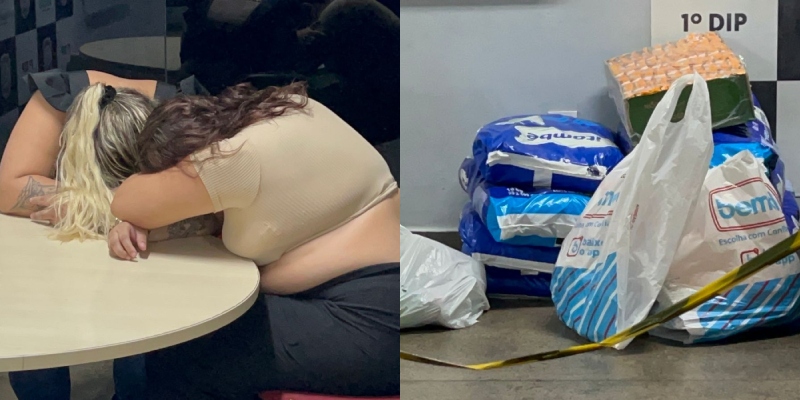 “Até que o crime nos separe”: amigas são presas após fazerem a limpa no Atacadão do Educandos