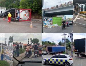 Manaus registrar quatro acidentes envolvendo carretas em menos de 15 dias: "Tá perigoso demais", diz população; veja vídeos