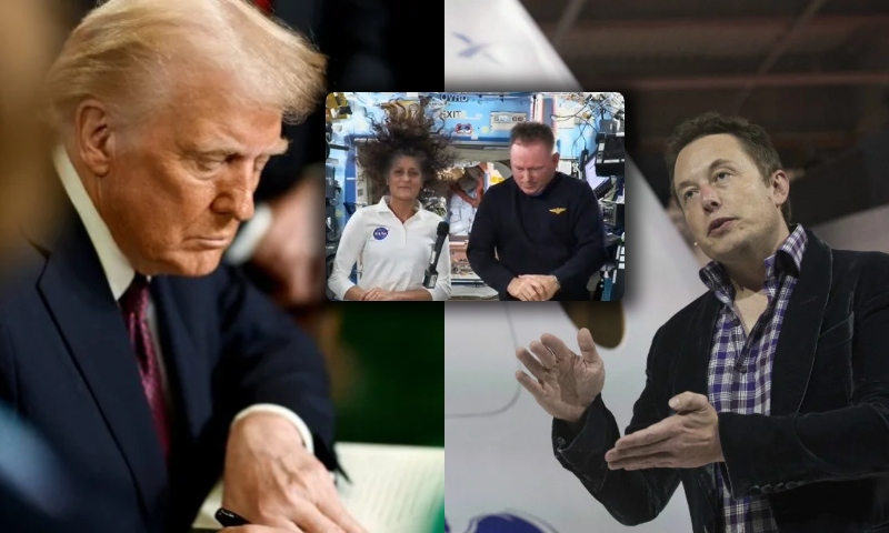 Trump pede ajuda a Musk para resgatar astronautas que estão presos em Estação Espacial; veja