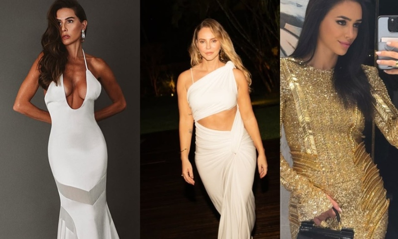 Famosos exibem looks deslumbrantes para celebrar a chegada de 2025