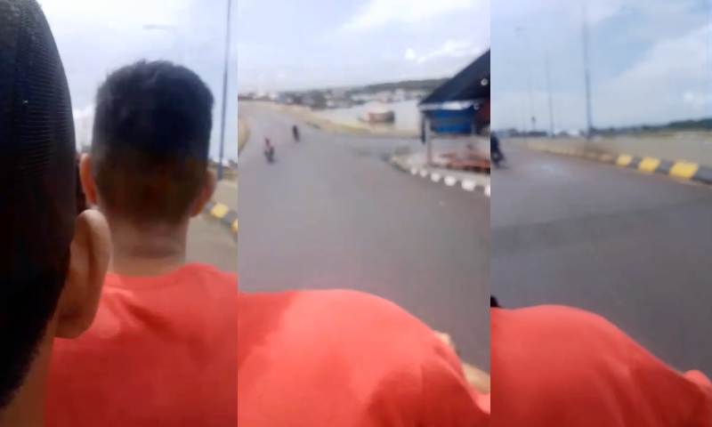 Criminosos em moto gravam tentativa de homicídio na Ponte do Pêra, em Coari; veja vídeo