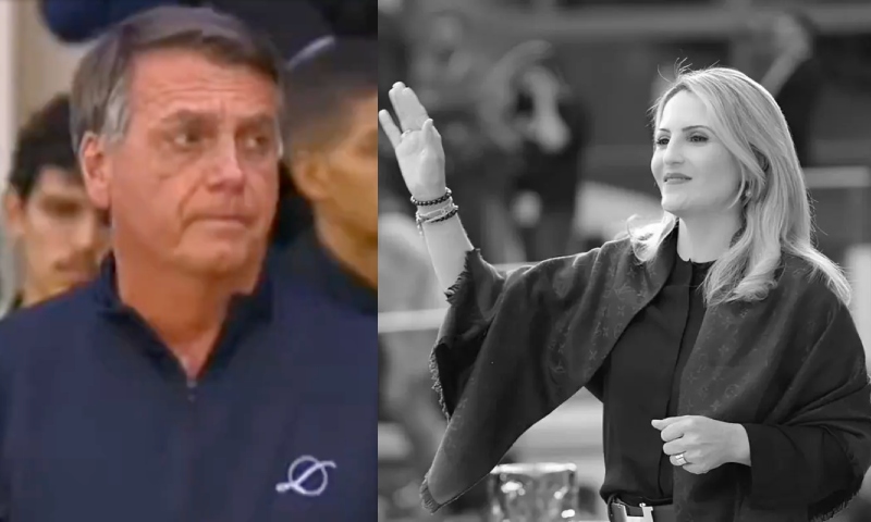 Jair Bolsonaro vai ao velório da bispa Keila Ferreira e presta condolências à família; veja vídeo