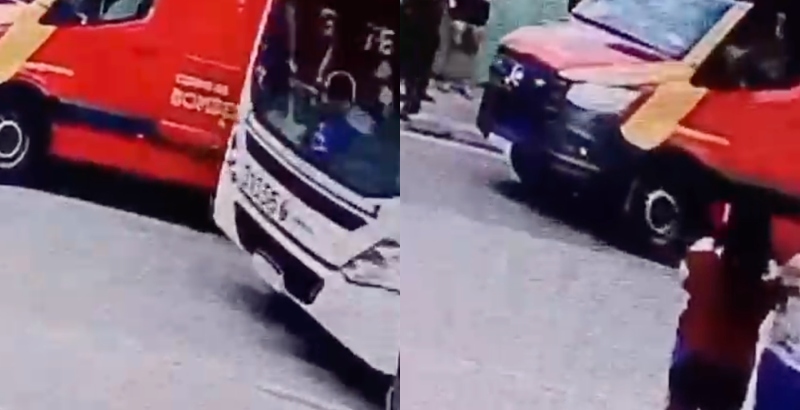 Jovem luta pela vida após cair de ônibus em movimento com o namorado; veja vídeo