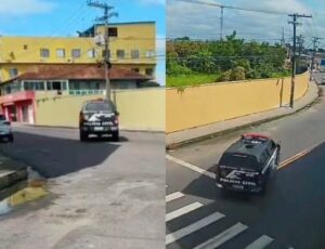 Bandidos saem para assaltar e dão de frente com viatura da Polícia Civil no Zumbi 2, em Manaus; veja vídeo