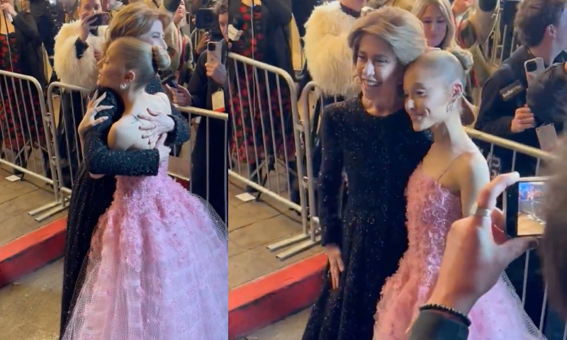 Ariana Grande abraça Fernanda Torres em festival de cinema; veja vídeo