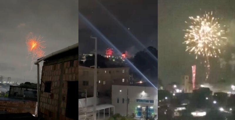 ‘Foguetório’ em Manaus é apontado como comemoração de aniversário do Comando Vermelho; veja vídeos