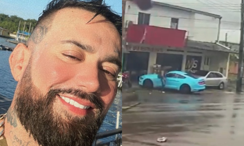 Veja momento em que advogado famoso por ter estrangulado a ex é baleado em Manaus; pistoleiro foi preso