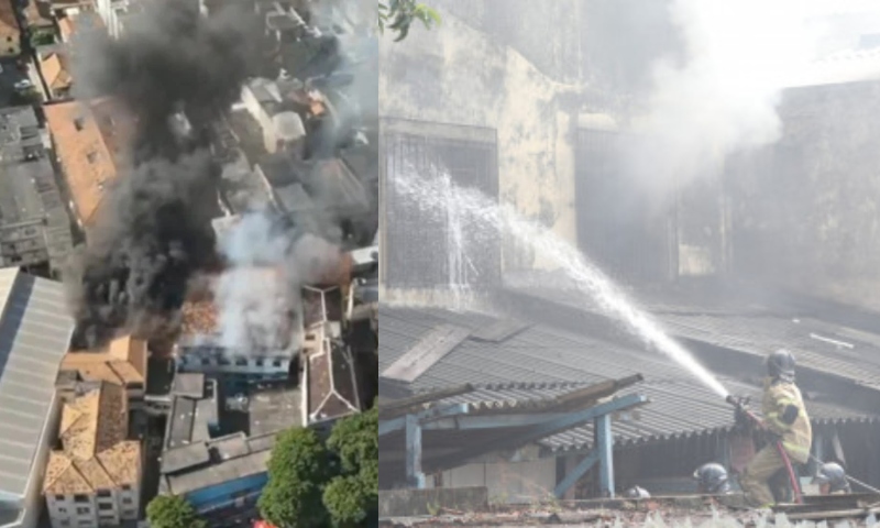 Funcionários da fábrica de Fantasias no RJ são resgatados de incêndio; veja vídeo