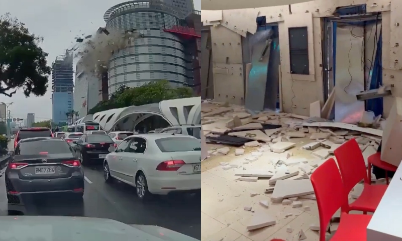 Tudo filmado: veja momento em que explosão de gás mata pessoas em shopping de Taiwan