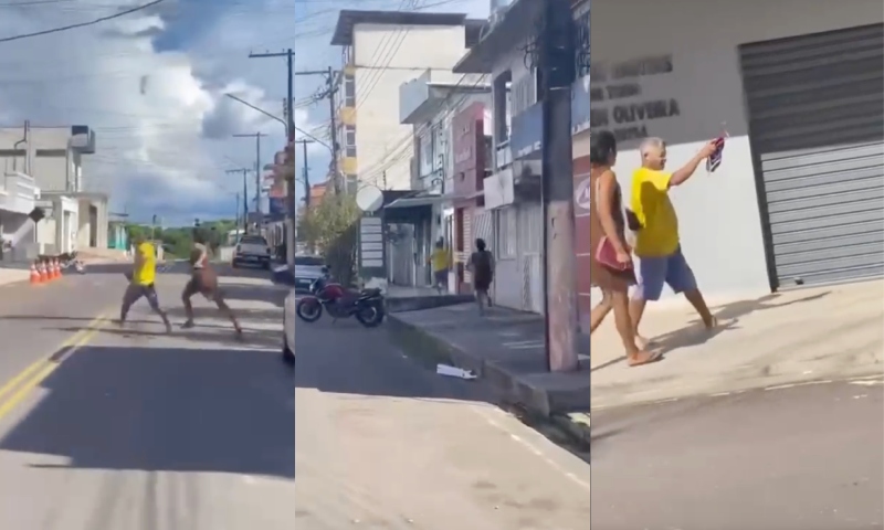 “Pague meu dinheiro!”: travesti do ‘job’ corre pelas ruas de Coari atrás do ‘coroa’ que queria lhe dar calote; veja vídeo