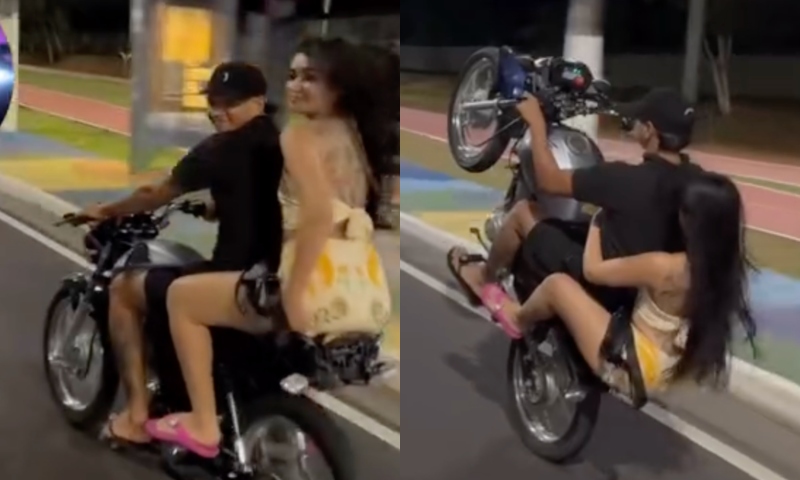 Jovens desafiam a lei e colocam vidas em perigo com ‘grau de moto’ nas ruas de Manaus; veja vídeo