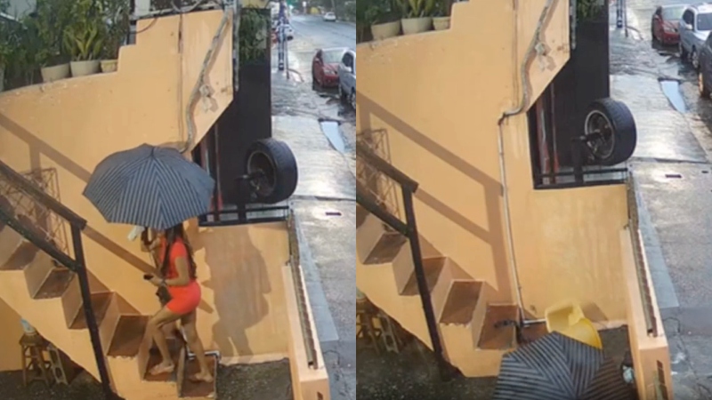 Mulher morre após cair de escada no dia do próprio aniversário; veja vídeo