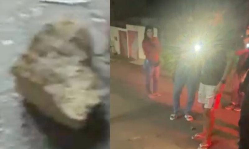 População faz justiça com as próprias mãos contra homem que abusou de menina em terreno abandonado; veja vídeo