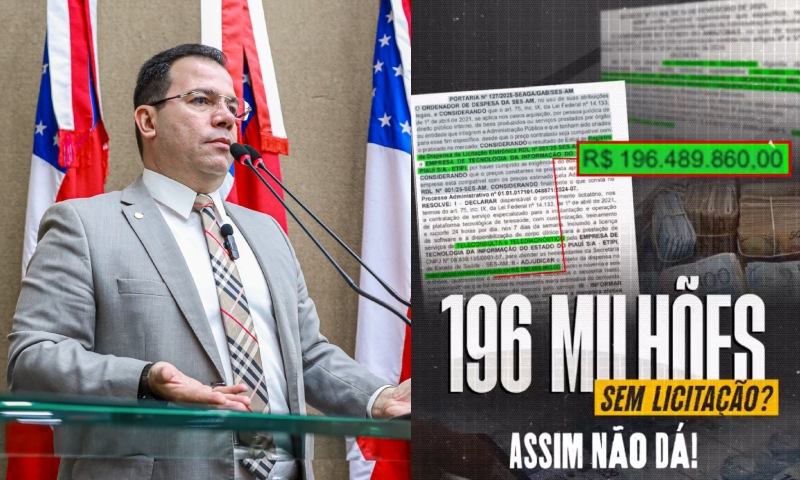 SES-AM fecha contrato sem licitação de mais de R$ 196 milhões para “telemedicina” no Interior, denuncia Wilker Barreto; veja vídeo