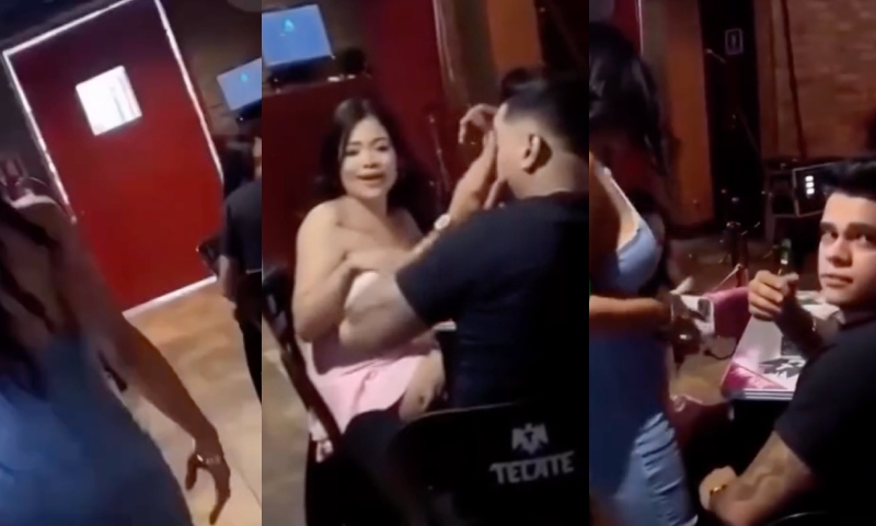 Pego no flagra: homem leva ‘novinha blogueirinha’ para jantar e recebe surpresa ‘quente’ da esposa; veja vídeo