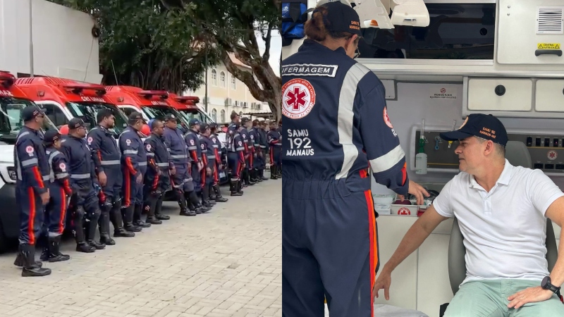 Prefeitura de Manaus reforça atendimento de urgência com 15 novas ambulâncias para o Samu