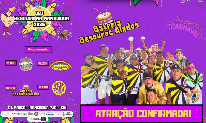 Bloco “Deu Besouro na Mangueira” agita o Carnaval do Parque Dez