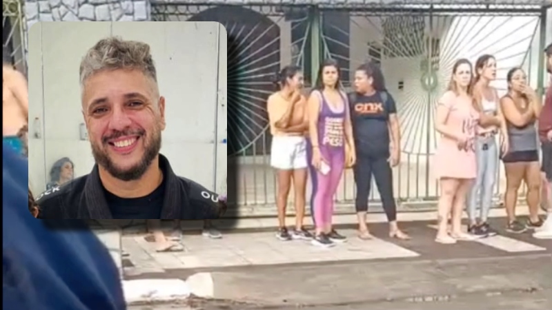 Tudo filmado: vídeo flagra momento que professor de jiu jitsu é perseguido e morto a tiros