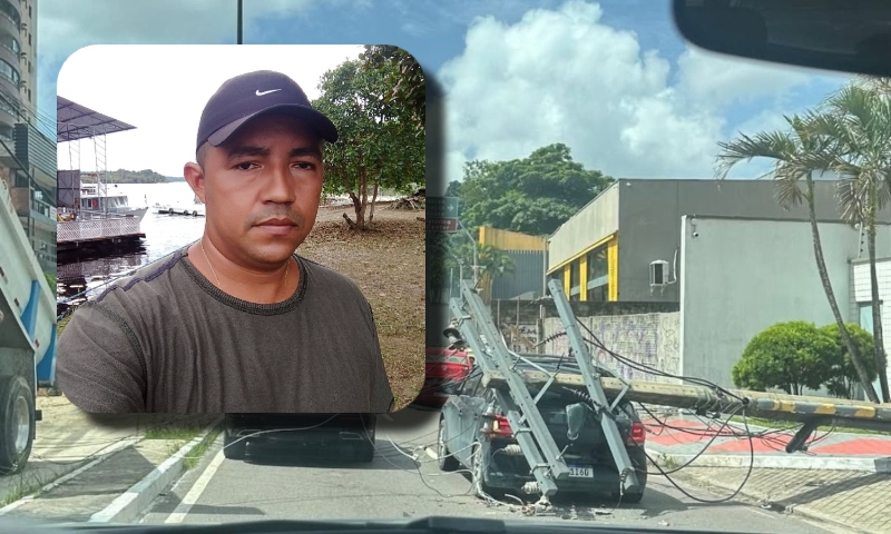 Livramento: prestador de serviço do CM7 Brasil quase morre atingido por poste em Manaus; veja vídeo
