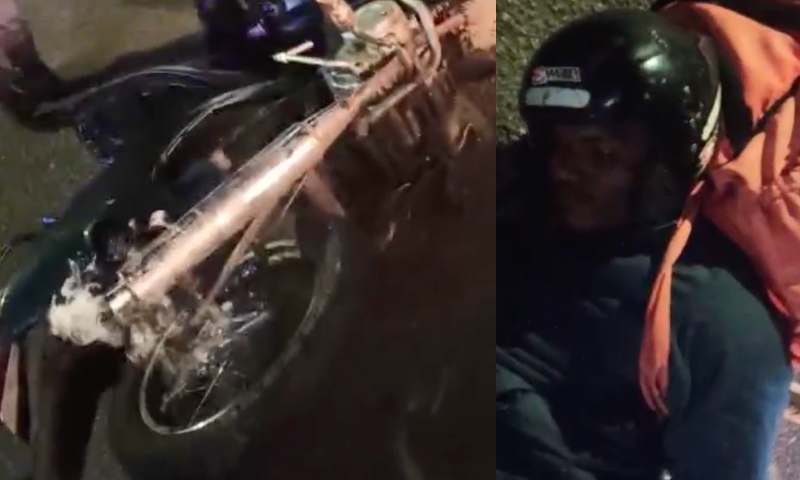 Vulgo “Ligeirinho da motoca” sofre acidente após furar blitz e tentar fugir da Polícia em Manaus