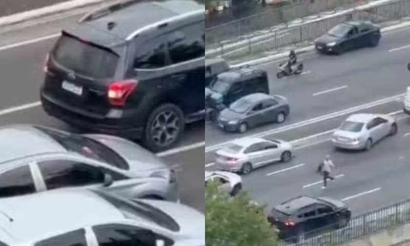 “Virou o Rambo”: Policial civil dispara tiros de fuzil no trânsito para deter criminoso; veja vídeo