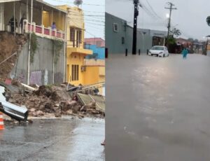Alagamentos e desabamentos: prefeitura registra 14 ocorrências após forte temporal em Manaus
