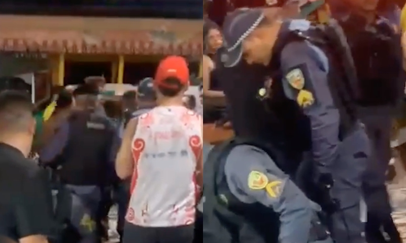 Policial é flagrado agredindo adolescente durante baculejo em Presidente Figueiredo; veja vídeo