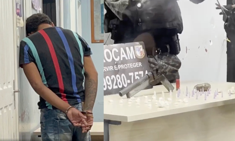 Rocam prende ‘Rei das Trouxinhas’ que abastecia todos os ‘noiad0s’ do bairro Rio Piorini; veja vídeo