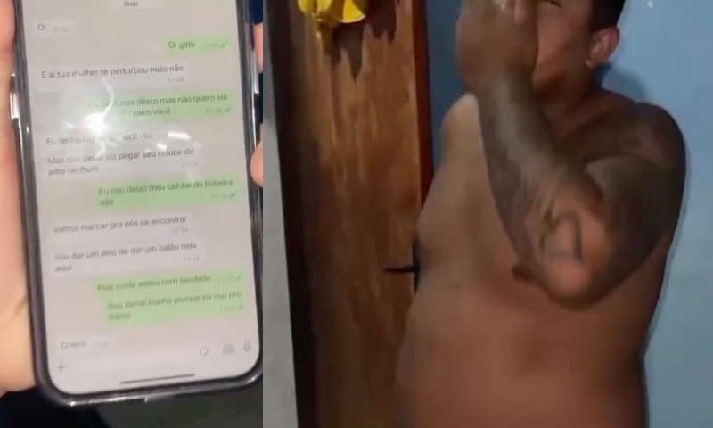 Mulher descobre conversas “p1cantes” do marido com outro homem: ‘não quero ela, eu quero é você’; veja vídeo