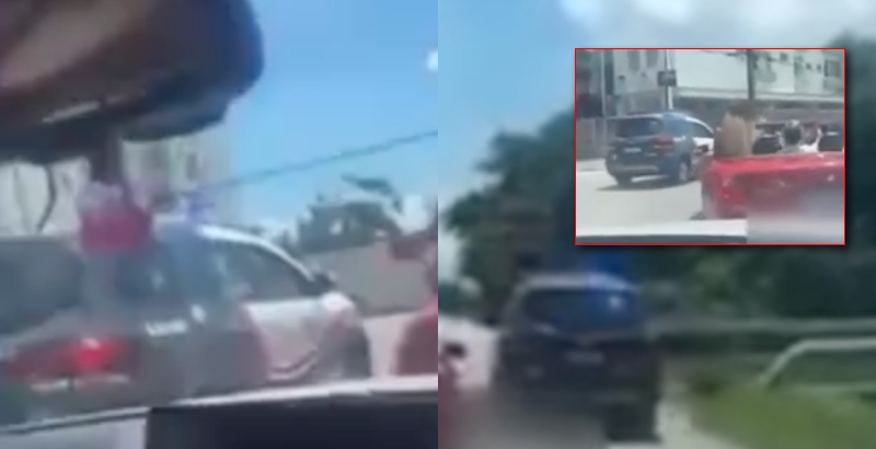 De biquíni fita dentro de conversível, mulher tenta seduzir policiais militares; veja vídeo