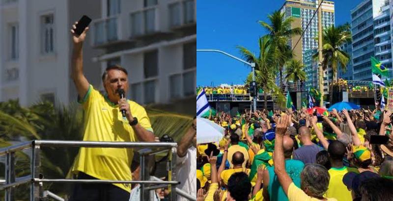 Bolsonaro lidera manifestação no RJ pedindo anistia para presos do 8 de janeiro; veja vídeo