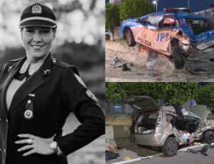 PM morre atropelada após carro desgovernado bater em viatura; veja
