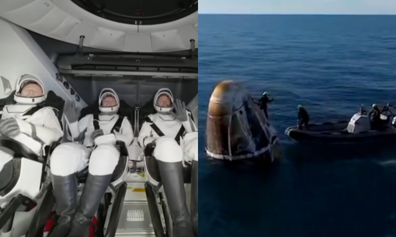 Após 9 meses no espaço, astronautas retornam com recepção inesperada; veja vídeo