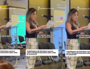 Funcionária da Petrobras protesta contra a volta do trabalho presencial: "está elevando meu nível de estresse”; veja vídeo