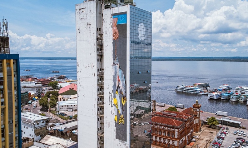 Projeto ‘Arte no Topo’ transforma o Centro de Manaus em galeria a céu aberto