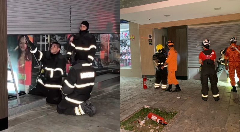Bombeiros apagam fogo da Shop do Pé no Centro de Manaus