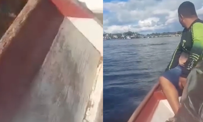 Perigo: mulher bebe demais e quase se af0ga ao tentar atravessar o rio Tefé sozinha; veja vídeo