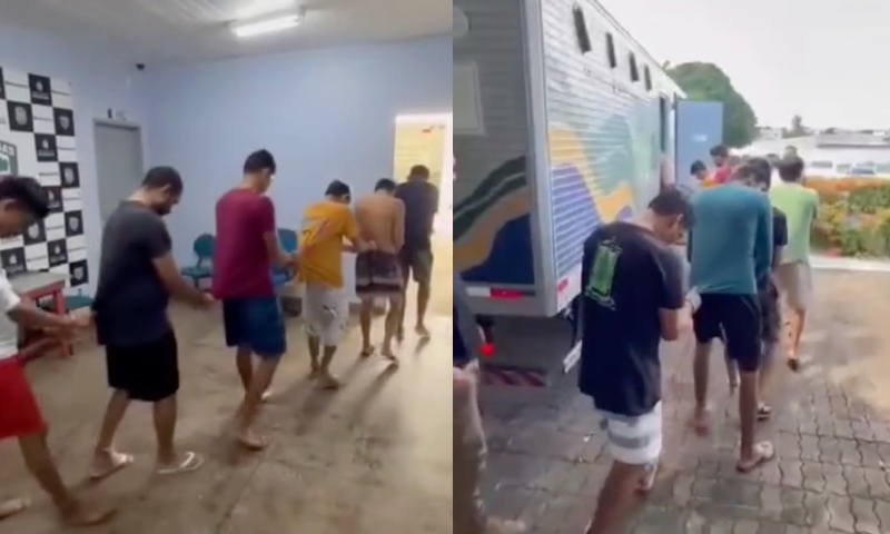 “Só anjinhos”: 23 presos são transferidos da delegacia de Manacapuru para presídios em Manaus; veja vídeo